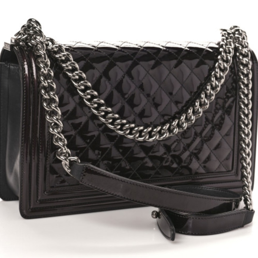 Chanel Patent Calfskin New Medium Boy Flap - Picture 2 of 7